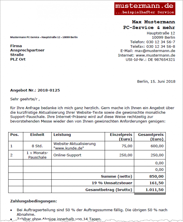 So Machen Sie Professionelle Angebote Akademie de Praxiswissen F r So Machen Sie Professionelle Angebote Akademie de Praxiswissen F r